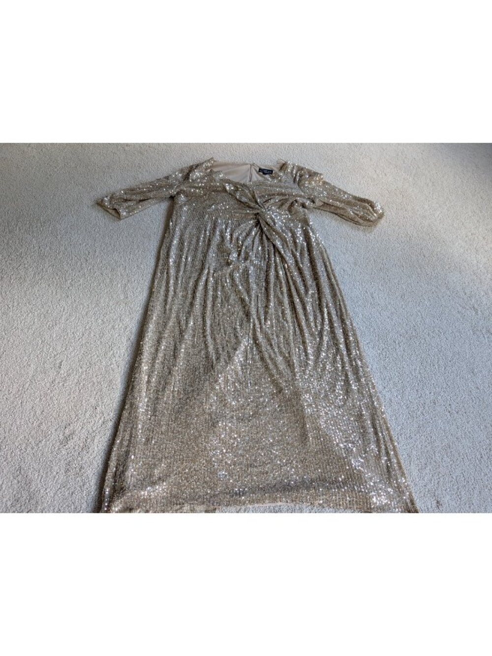 Alex Evenings Gold Sequin Sparkly Bling Party Dress 20W